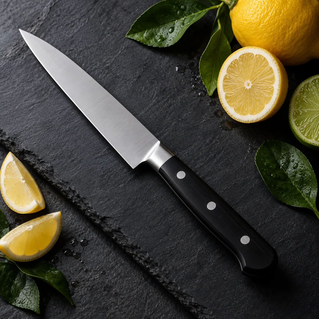 Illustrative Japanese kitchen knife photograph; see listing for exact Molybdenum Petty No. 532