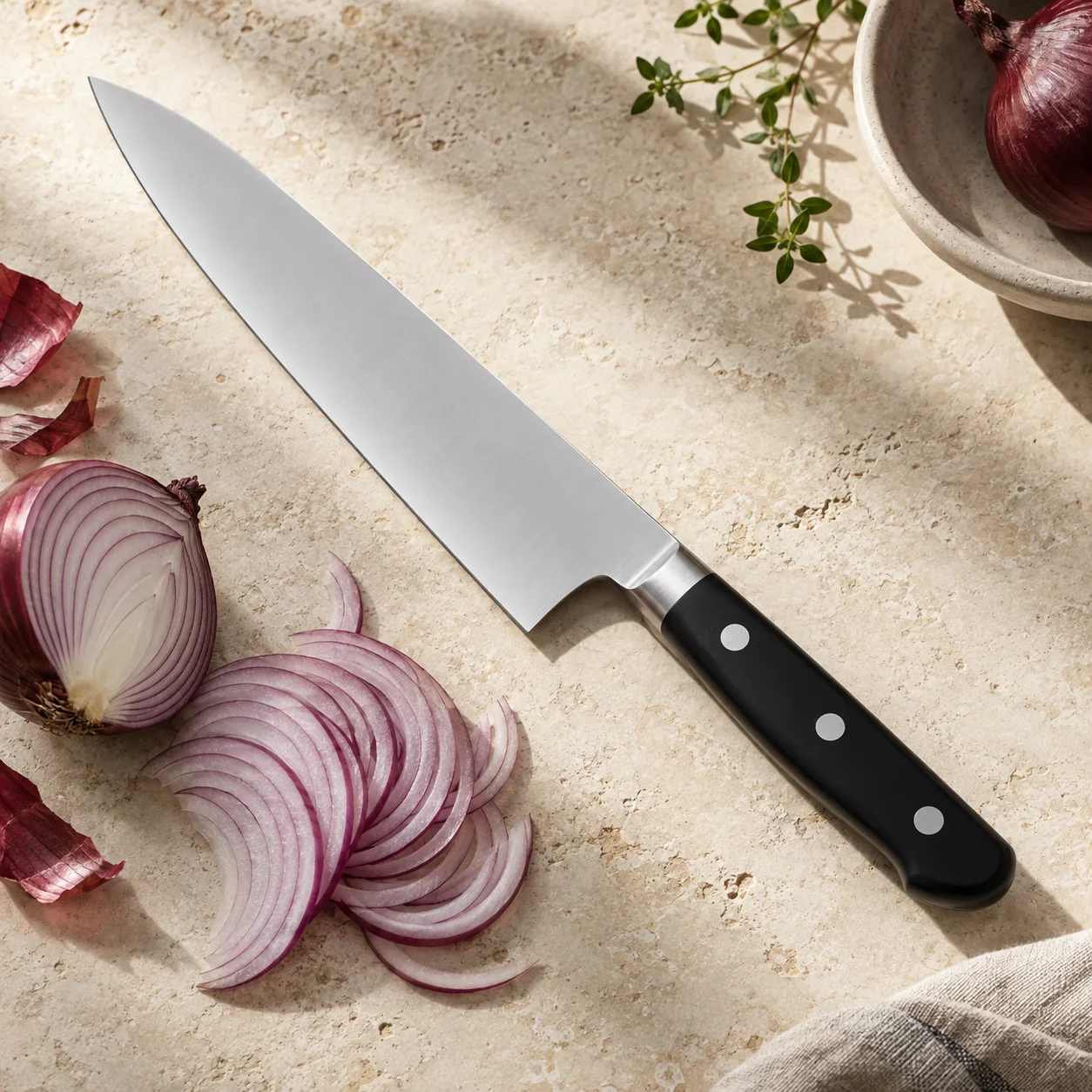 Illustrative Japanese kitchen knife photograph; see listing for exact UX10 Gyuto No. 712